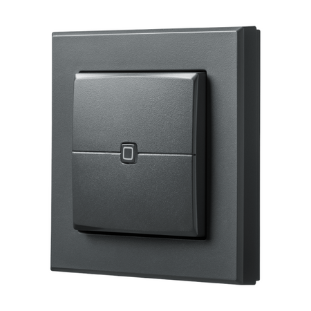 Homematic IP Wired Wandtaster - 2-fach - anthrazit | eQ-3 | Front | HmIPW-WRC2-A | klimaworlv.com