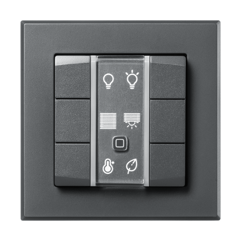 Homematic IP Wired Wandtaster - 6-fach - anthrazit | eQ-3 | Front | HmIPW-WRC6-A | klimaworlv.com