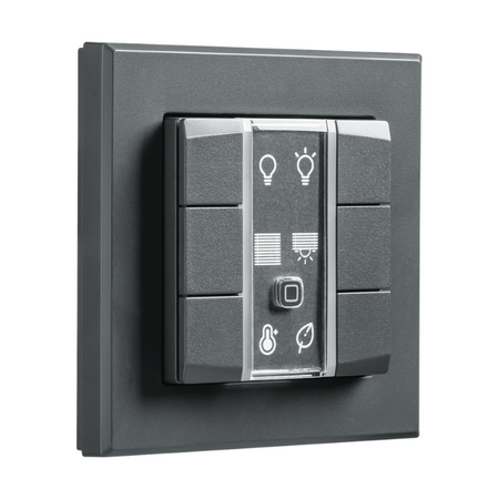 Homematic IP Wired Wandtaster - 6-fach - anthrazit | eQ-3 | seitliche Ansicht | HmIPW-WRC6-A | klimaworlv.com