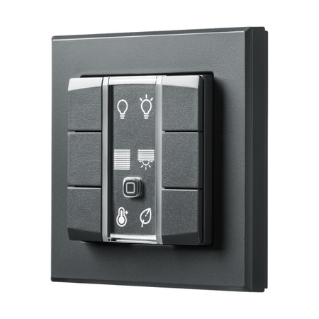 Homematic IP Wired Wandtaster - 6-fach - anthrazit | eQ-3 | seitliche Ansicht | HmIPW-WRC6-A | klimaworlv.com