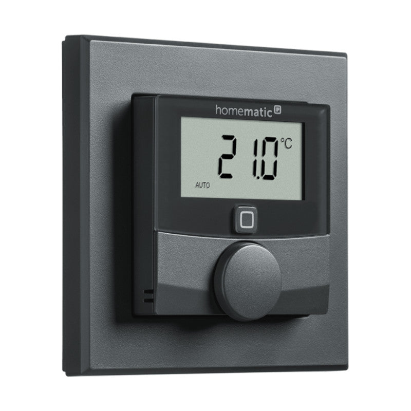 Homematic IP Wandthermostat in Anthrazit, seitliche Ansicht |klimaworld.com