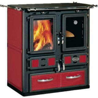 Holzheizherd Sideros Küchenherd Desiree 760 6kW Keramik Bordeaux