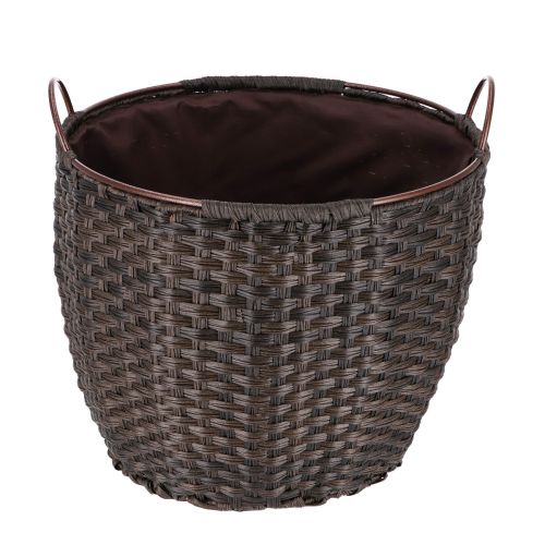 Kaminholzkorb aus Rattan in der Farbe Braun| 68 Liter