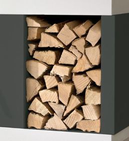 Haas & Sohn Holzfach für Kaminofen Adonis, grau