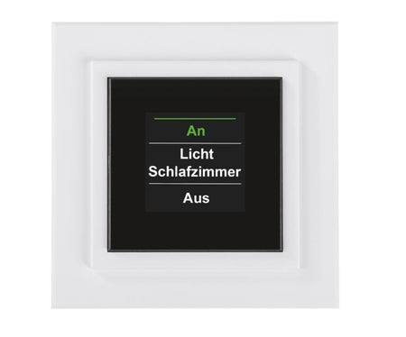 Homematic Funk-Display-Wandtaster mit Grafikdisplay | HM-PB-4Dis-WM-2