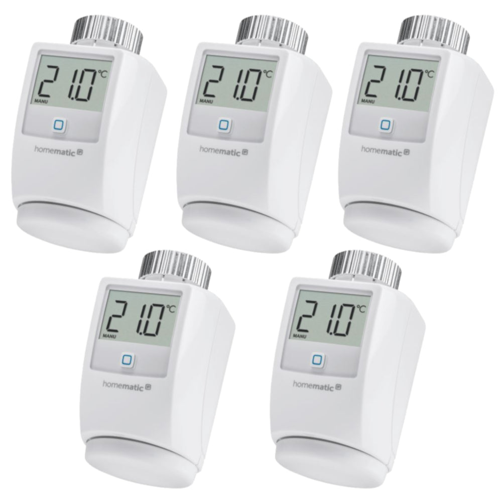 Homematic IP Heizkörperthermostat | eQ-3 | HmIP-eTRV-2 | 5er Set | klimaworld.com