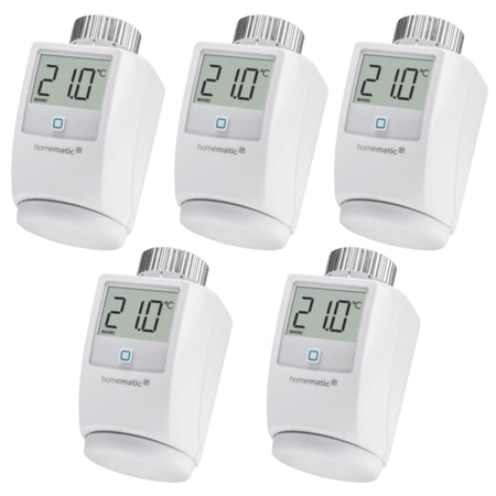 Homematic IP Heizkörperthermostat | eQ-3 | HmIP-eTRV-2 | 5er Set | klimaworld.com