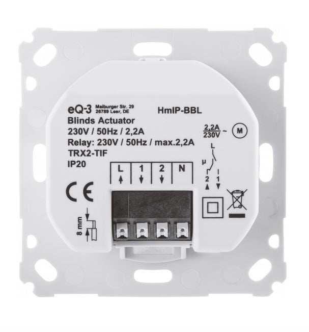 Homematic IP Jalousieaktor für Markenschalter | eQ-3 | HmIP-BBL