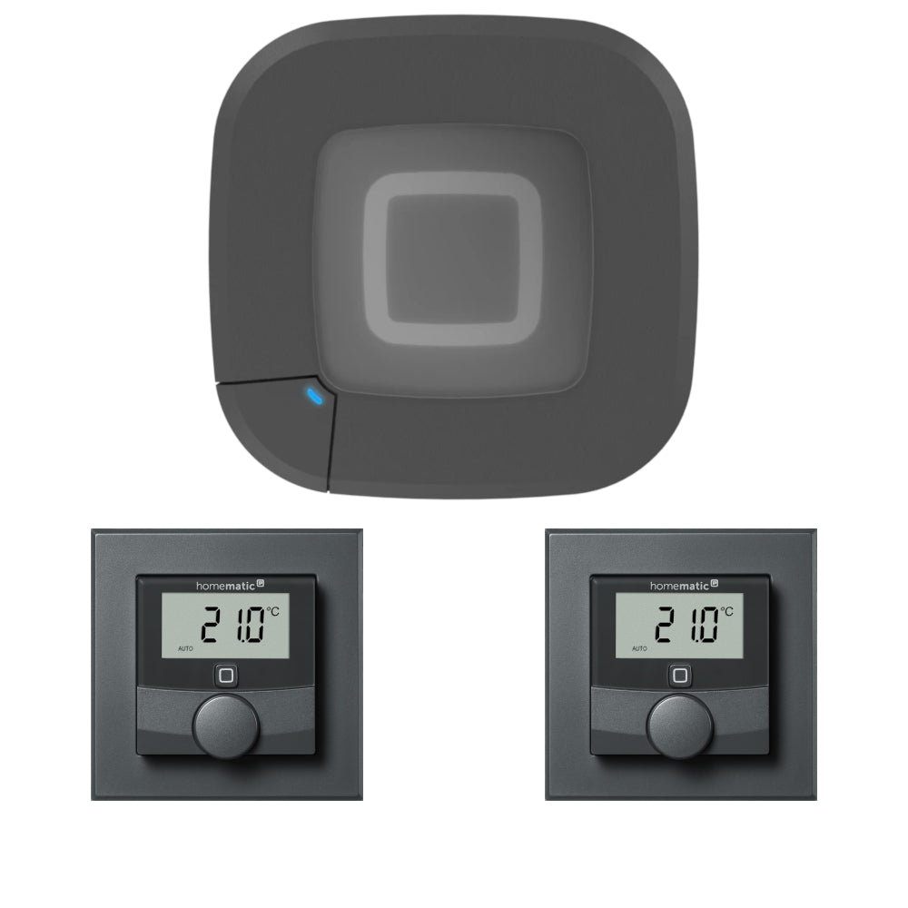 Homematic IP smarte Fußbodenheizung anthrazit | eQ-3 | für 2 Räume | klimaworld.com