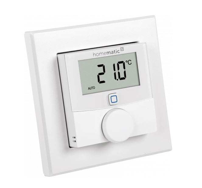 Homematic IP Wandthermostat in Weiss mit Drehrad, Display und Bedientaste | Klimaworld.com