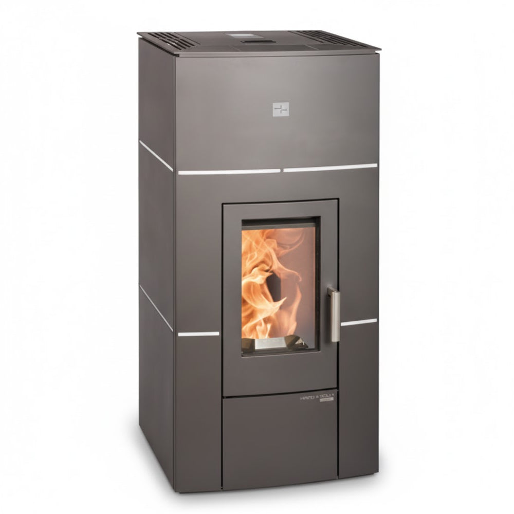 Pelletofen HSP 6 HELENA-RLU 465.32, perl-anthrazit, weiss 8 kW | klimaworld.com