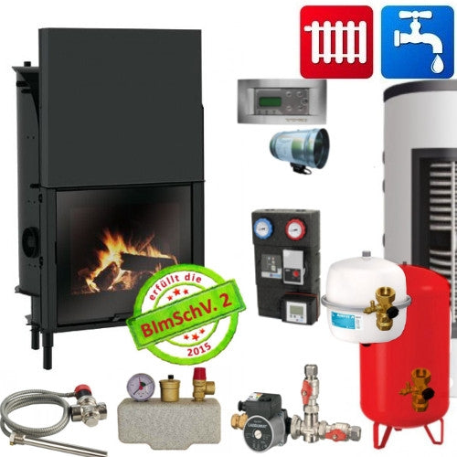 Kamineinsatz H2 Oceano 28 mit 27,8 kW Edilkamin Hygiene-Set Komplettset 4