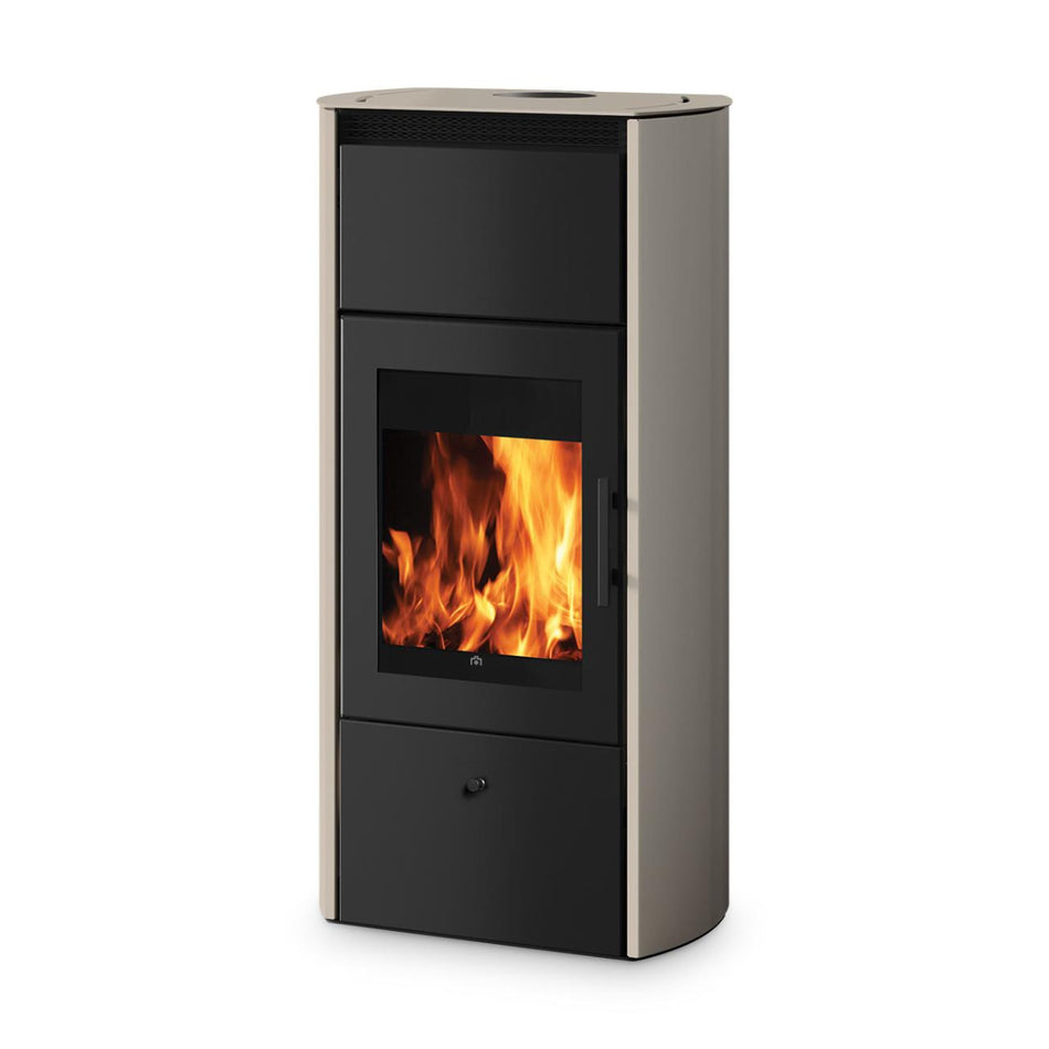 Edilkamin wasserf. Kaminofen Flamma 14 CS | 14,2 kW | Keramik dunkelgrau