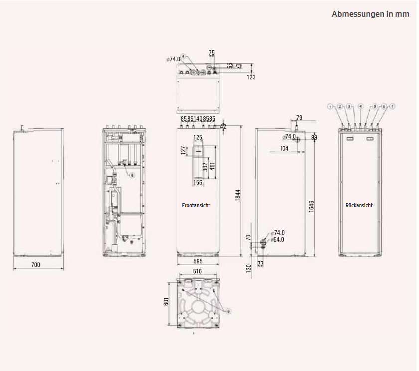 SAMSUNG | Luft-Wasser-Wärmepumpen-Set WPLW-Hub Mono-8-200-Inneneinheit