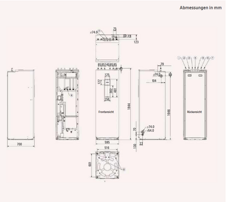 SAMSUNG | Luft-Wasser-Wärmepumpen-Set WPLW-Hub Mono-8-200-Inneneinheit