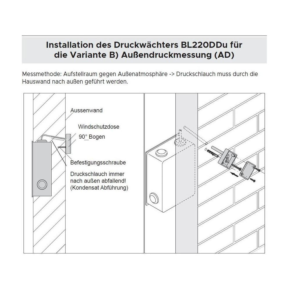 Installationsanleitung des BROKO Funksenders Differenzdrucksensors | klimaworld.com