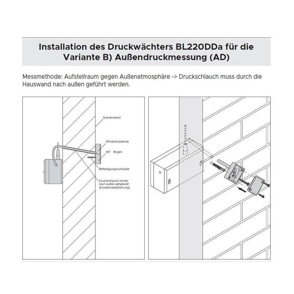 Installationsanleitung des BROKO Funksenders Differenzdrucksensors | klimaworld.com