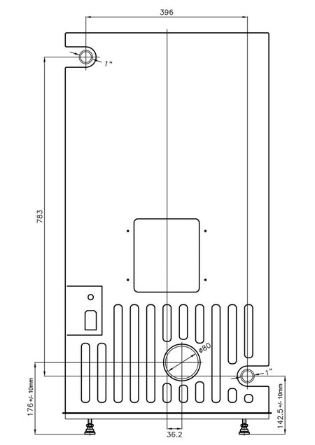 Pelletofen ThermoFlux Interio 14 Maße