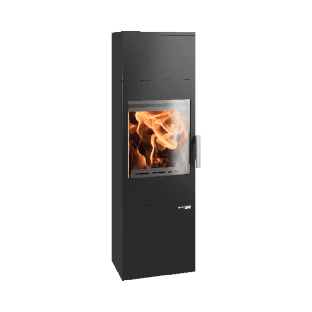 Haas+Sohn| Kaminofen INZELL easy 350.15 perl-schwarz, mit Tür | 6 kW