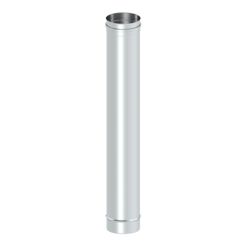 Jeremias Ofenrohr Längenelement 1000 mm | starr | Edelstahl | Ø 450 mm