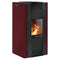Justus | Pelletofen | Sirkos Aqua 2.0 | 9,4 kW | Bordeauxrot, Stahl Schwarz