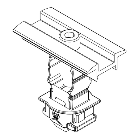 K2 Universal Mittelklemme von schräg oben 