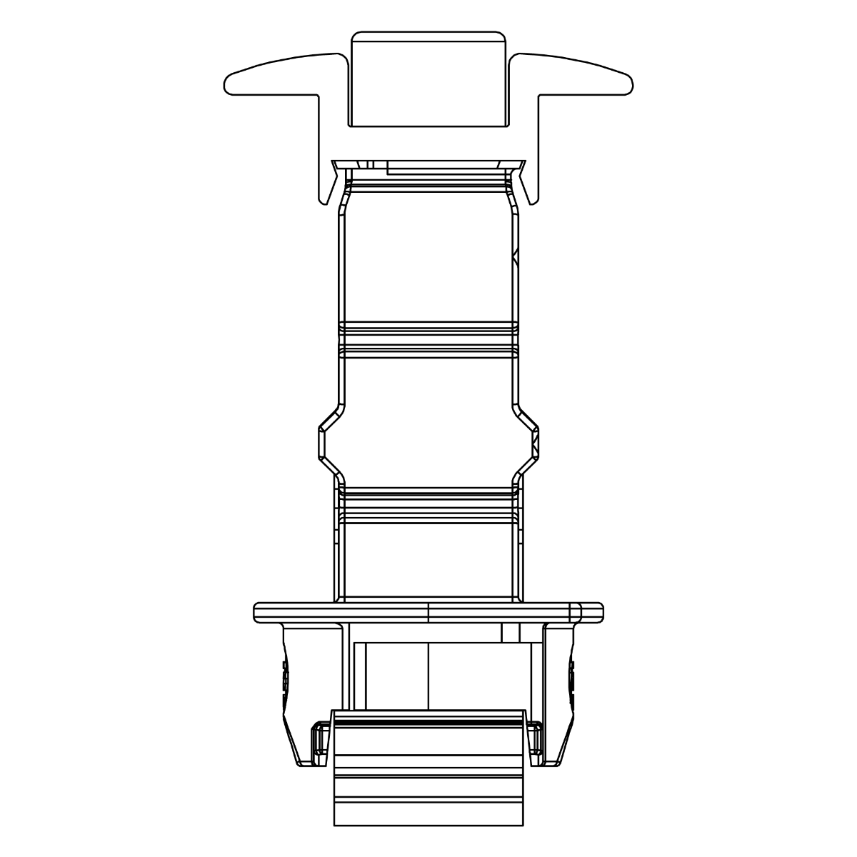K2 Universal Mittelklemme im Profil