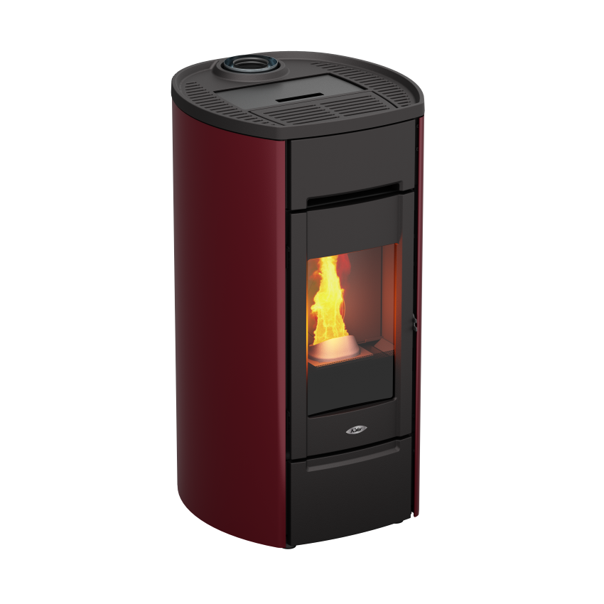 Kalor Pelletkamin Ermetica 98 Cast Round 10c bordeaux | klimaworld.com