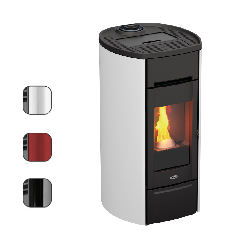 Kalor Pelletkamin Ermetica 98 Cast Round Mod 10c mit Farbwahl | klimaworld.com