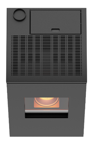 Kalor Pelletkamin Futura 9, von oben | klimaworld.com
