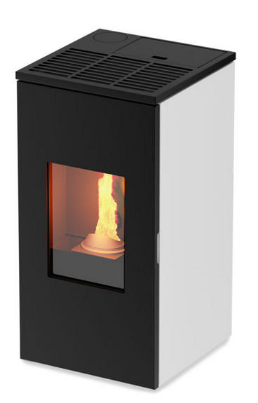 Kalor Pelletkamin Futura 9, weiss | klimaworld.com