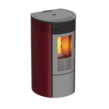 KALOR Pelletofen Redonda Basic 12C bordeauxrot | klimaworld.com
