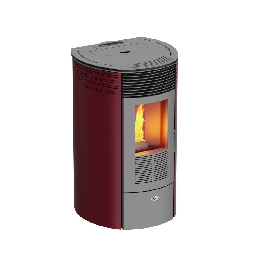 Kalor Pelletkamin Redonda Basic Mod 10 bordeaux | klimaworld.com