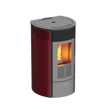Kalor Pelletkamin Redonda Basic Mod 10 bordeaux | klimaworld.com
