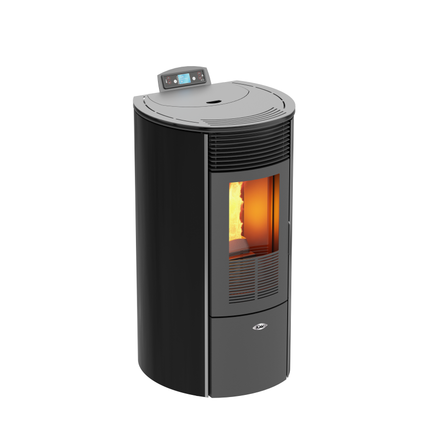 KALOR Pelletofen Redonda Glas Mod 12 schwarz | klimaworld.com