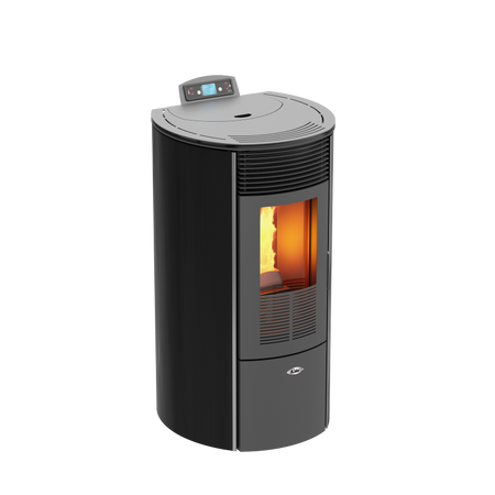 KALOR Pelletofen Redonda Glas Mod 12 schwarz | klimaworld.com