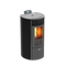 KALOR Pelletkamin | Redonda Glas Mod 12 | 8,7 kW | Schwarz