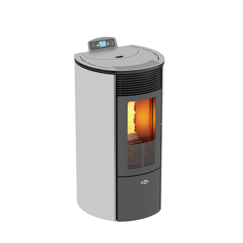 KALOR Pelletofen Redonda Glas 12C weiss | klimaworld.com