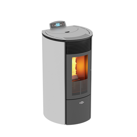KALOR Pelletofen Redonda Glas 12C weiss | klimaworld.com