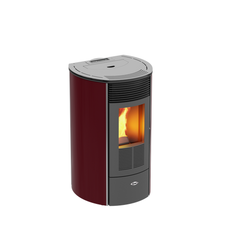 KALOR Pelletofen Redonda Glas Mod. 8 bordeaux | klimaworld.com