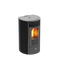 KALOR Pelletkamin | Redonda Glas Mod 10 | 7,8 kW | Schwarz