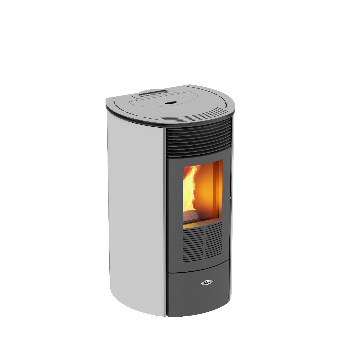 KALOR Pelletofen Redonda Glas Mod 10 weiss | klimaworld.com