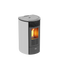 KALOR Pelletkamin | Redonda Glas Mod 8 | 6,3 kW | Weiß