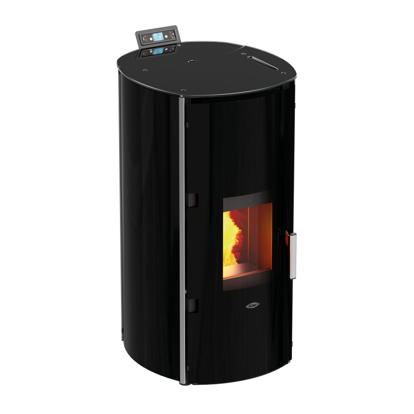 Kalor Redonda Glass Idro wasserführender Pelletkamin Mod. 24 | klimaworld.com