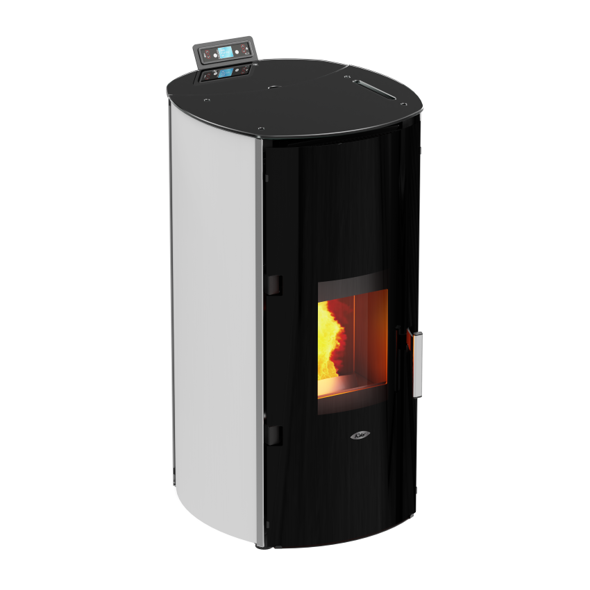 Kalor Redonda Glass Idro wasserführender Pelletkamin | klimaworld.com