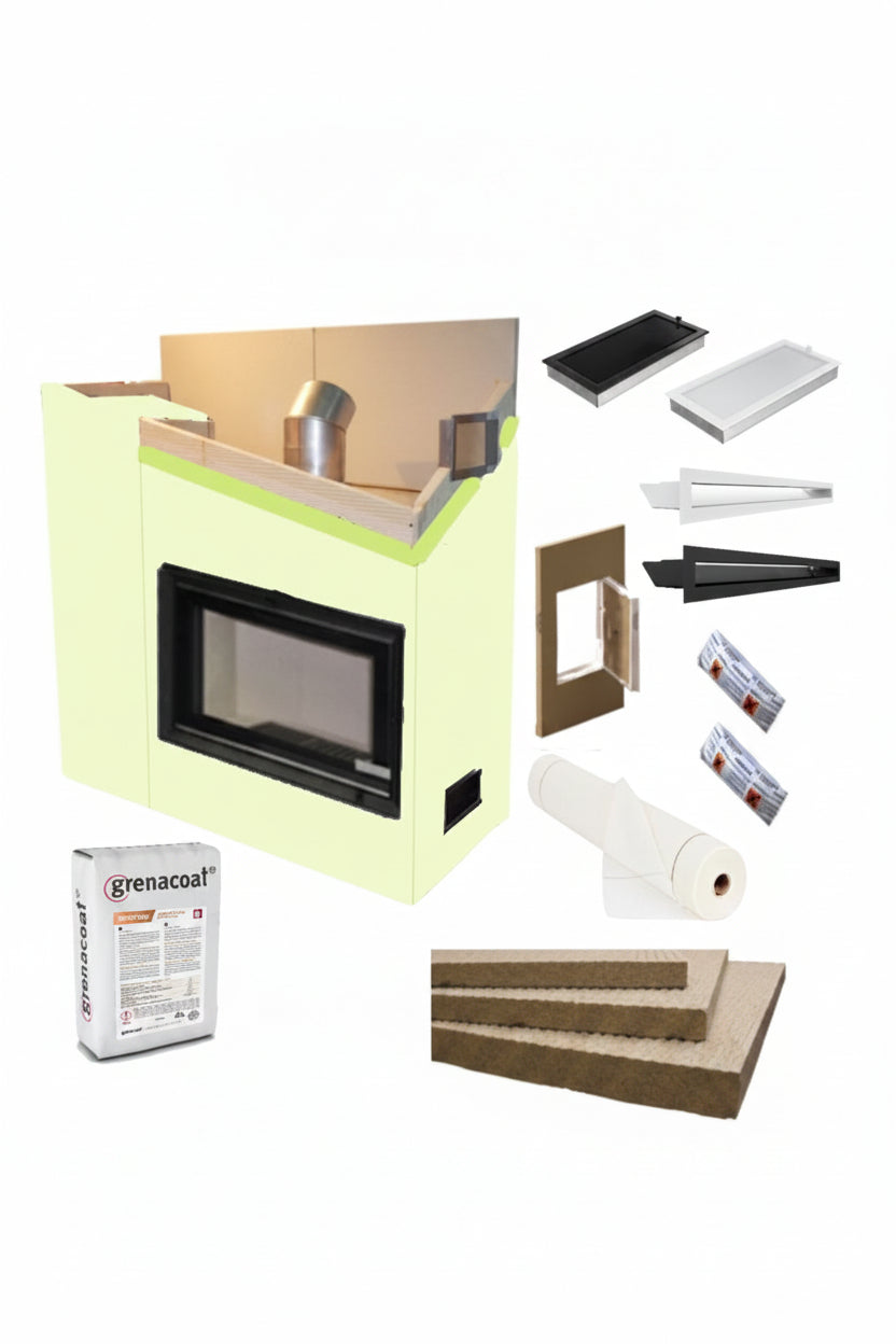 Kaminverkleidung Kaminbausatz - Komplett Öko SET 1