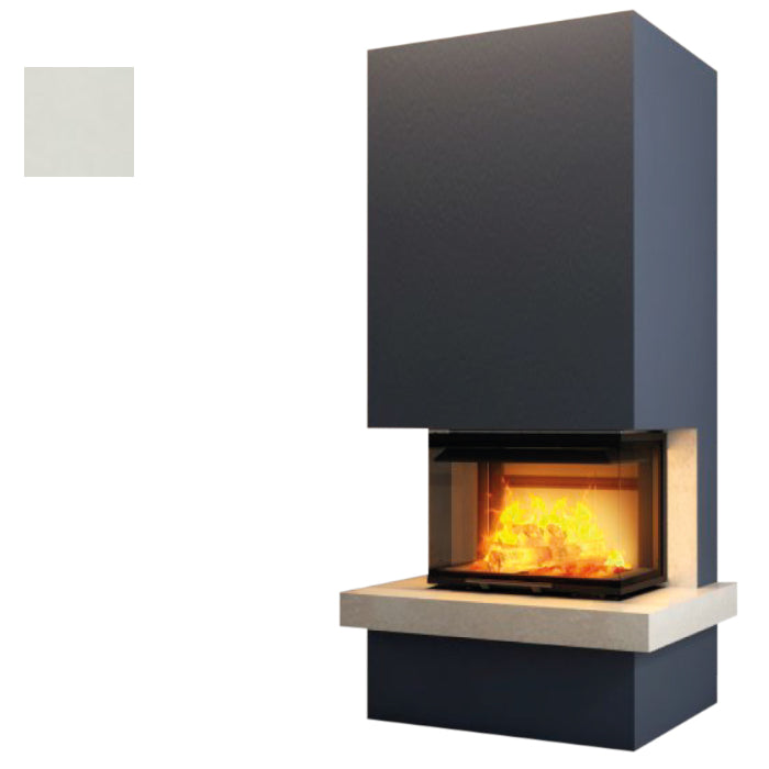 Hajduk Kaminbausatz Royal Medium mit Steinelement Sinter Oxide Bianco| Klimaworld.com