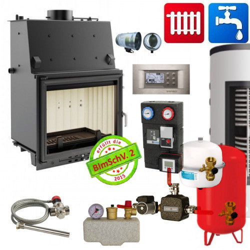 Kamineinsatz wasserführend Amelia EKO Aqua 14 Kw Kratki  SPARSET