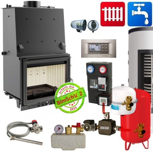 Kamineinsatz wasserführend Zuzia EKO Aqua 14 Kw Kratki