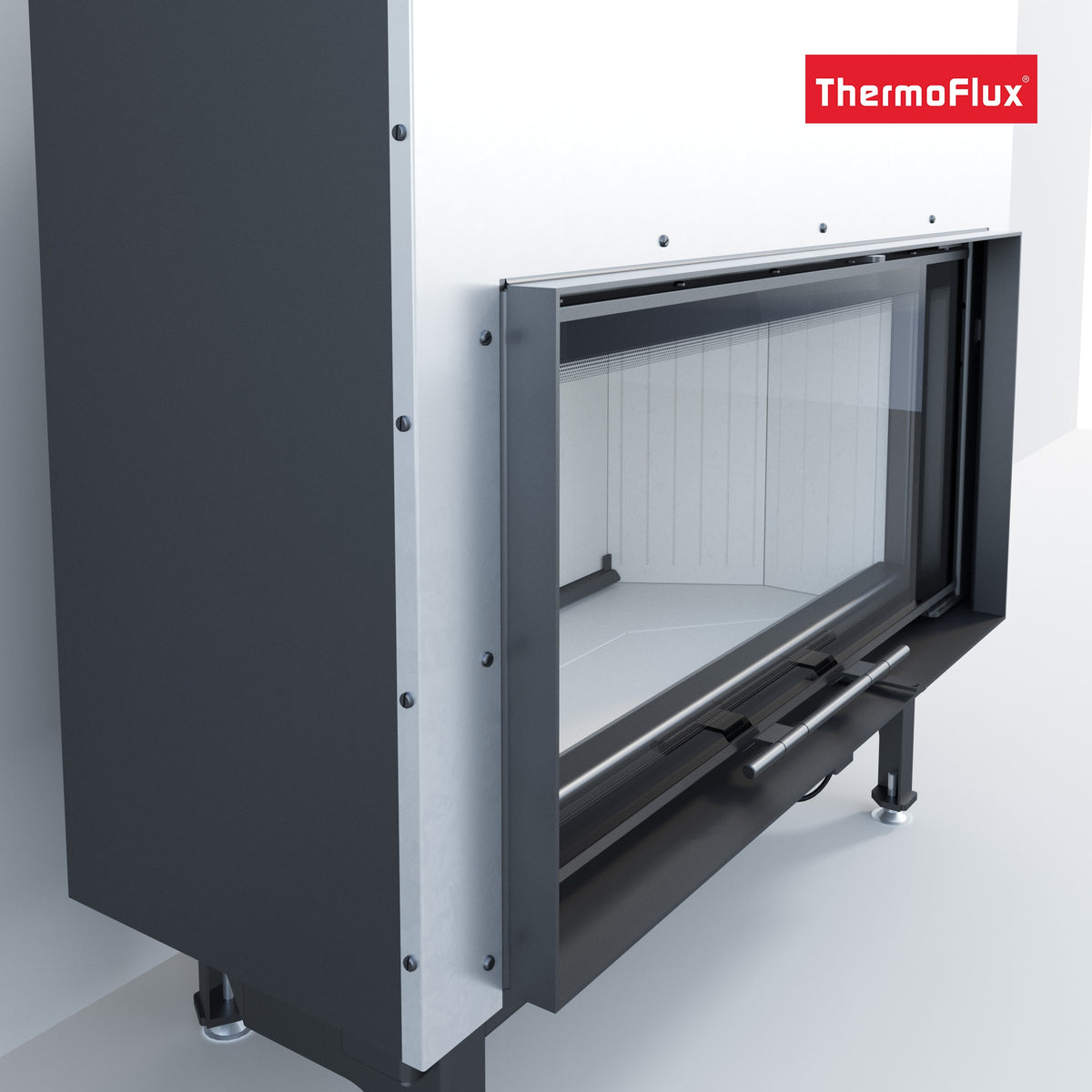 ThermoFlux Kamineinsatz TFC10-H | gerade, hochschiebbar | 14 kW